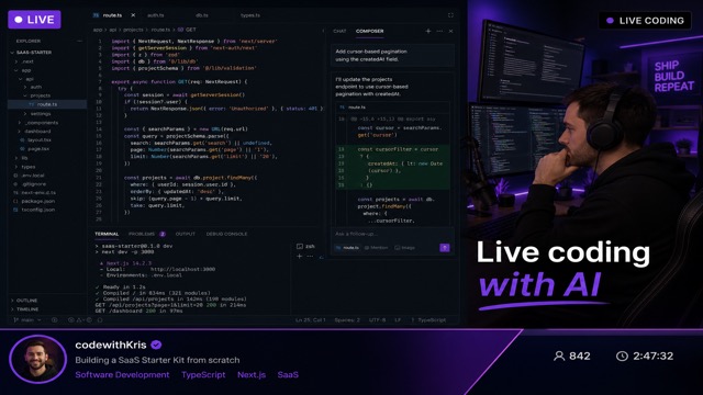 Live coding with Cursor and Claude Code